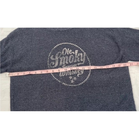 Ole Smoky Whiskey Long Sleeve Crewneck Nub Relaxed Fit Sweatshirt Navy Women’s S - Picture 11 of 14